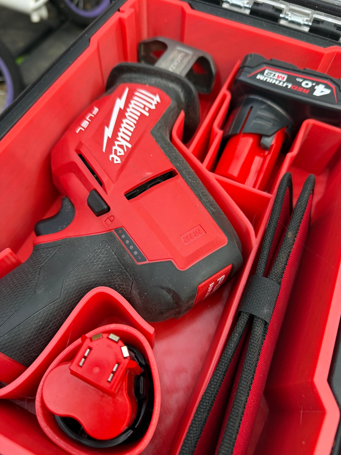 Insert for the Milwaukee Packout Compact Organiser and M12 Fuel Reciprocating Saw