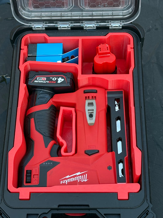 Insert compatible with the Milwaukee Packout Compact Organiser for the M12 Staple Gun Plus Accessories