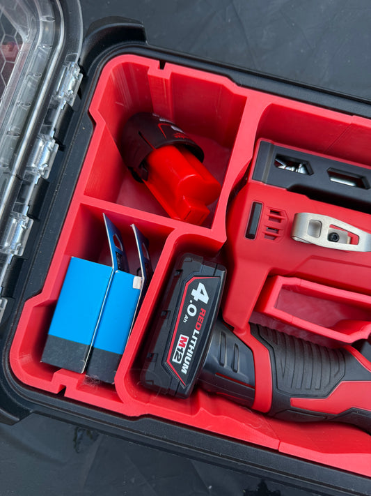 Insert compatible with the Milwaukee Packout Compact Organiser for the M12 Staple Gun Plus Accessories