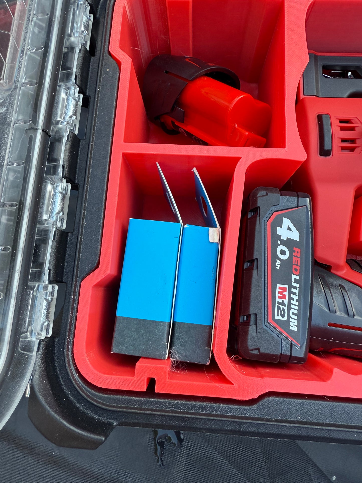Insert compatible with the Milwaukee Packout Compact Organiser for the M12 Staple Gun Plus Accessories