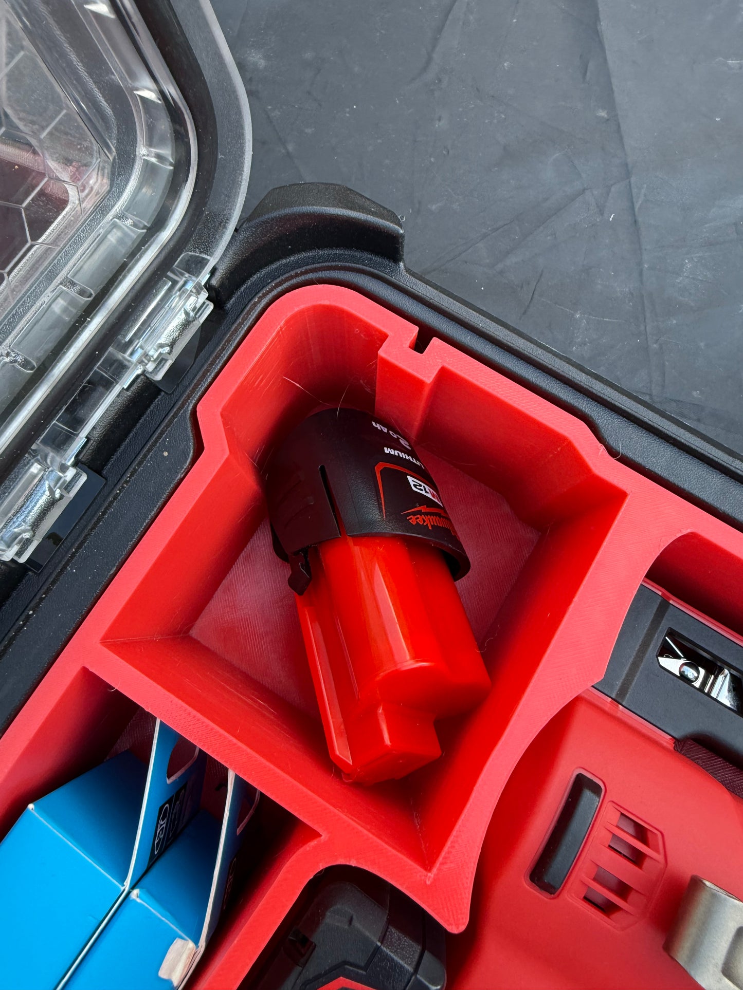 Insert compatible with the Milwaukee Packout Compact Organiser for the M12 Staple Gun Plus Accessories