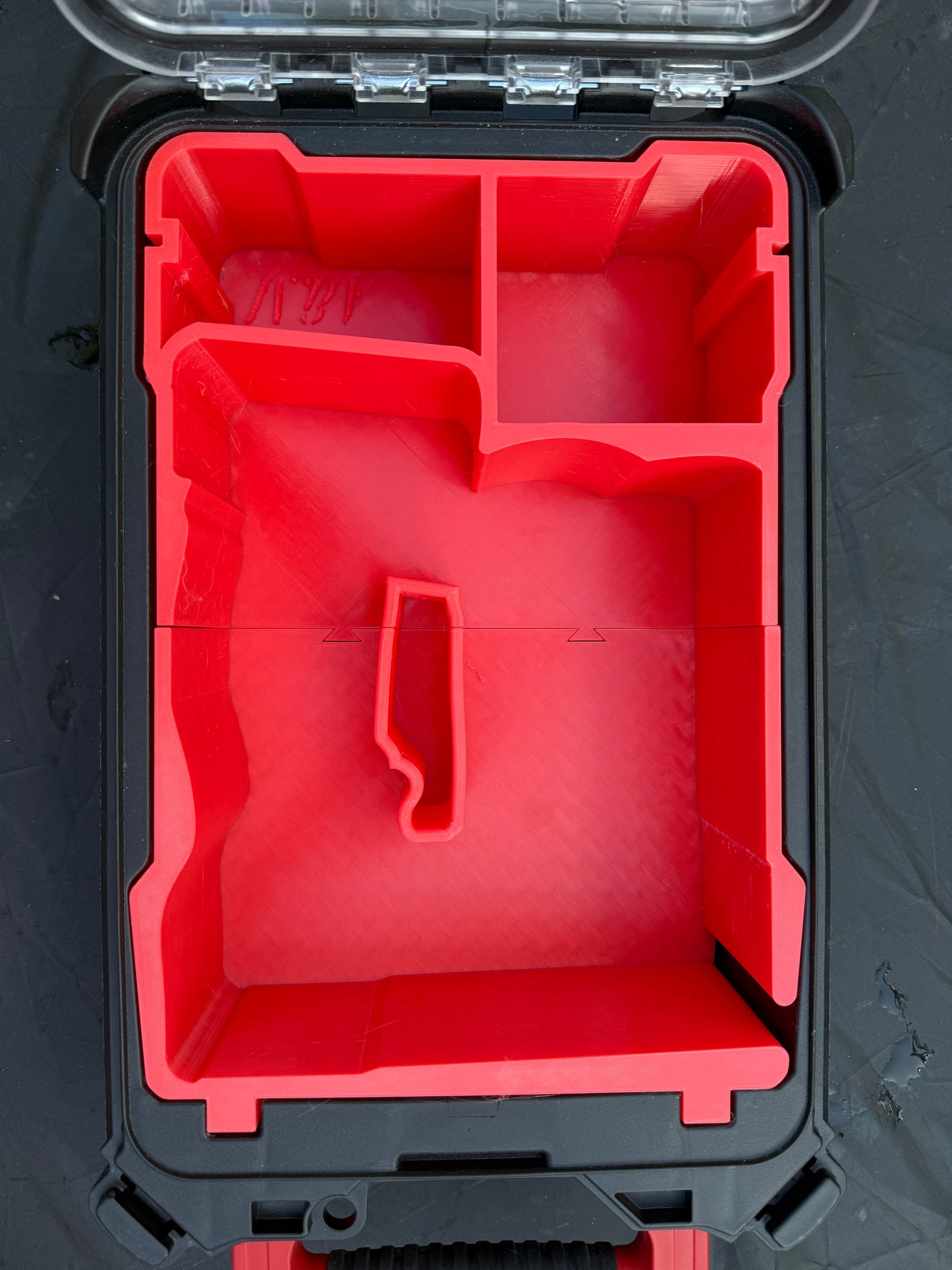 Insert compatible with the Milwaukee Packout Compact Organiser for the M12 Staple Gun Plus Accessories