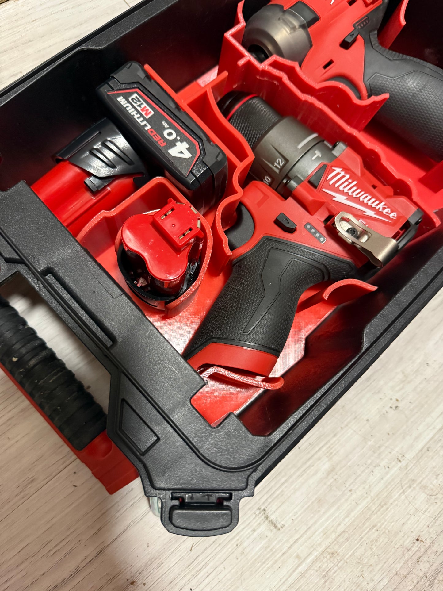 Insert for the Milwaukee Packout Compact Organiser and Milwaukee M12 M12FID2-0  Fuel Impact/FPD2-0 Combi Drill