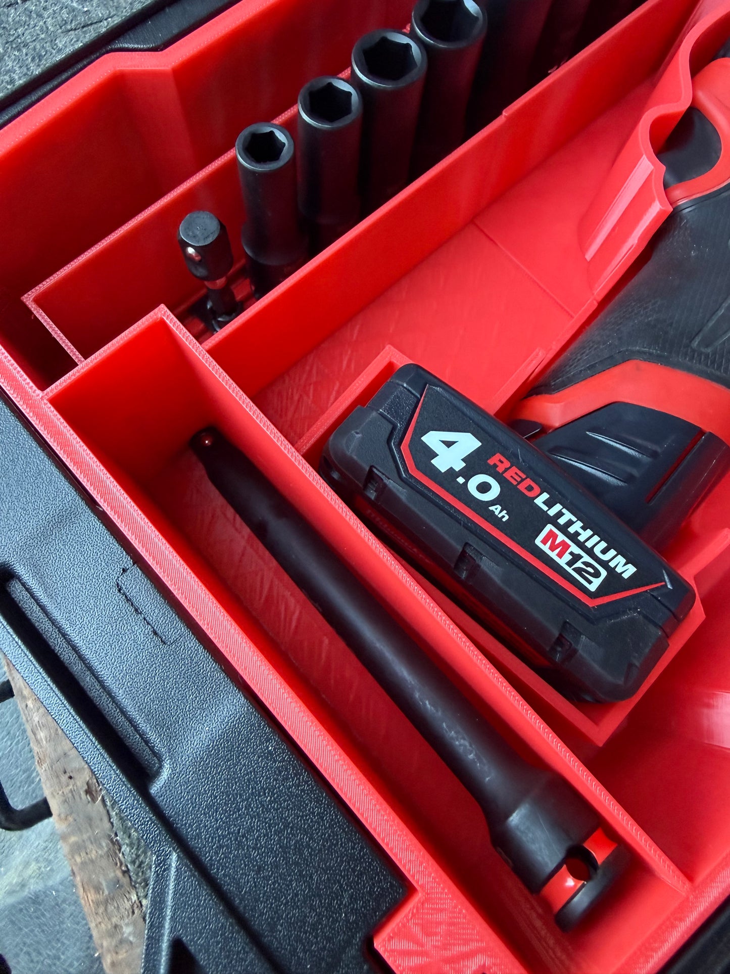 Inserts Compatible with Milwaukee Packout Compact Organiser and M12FCIWF38G3-0 Impact Wrench Plus Milwaukee Sockets