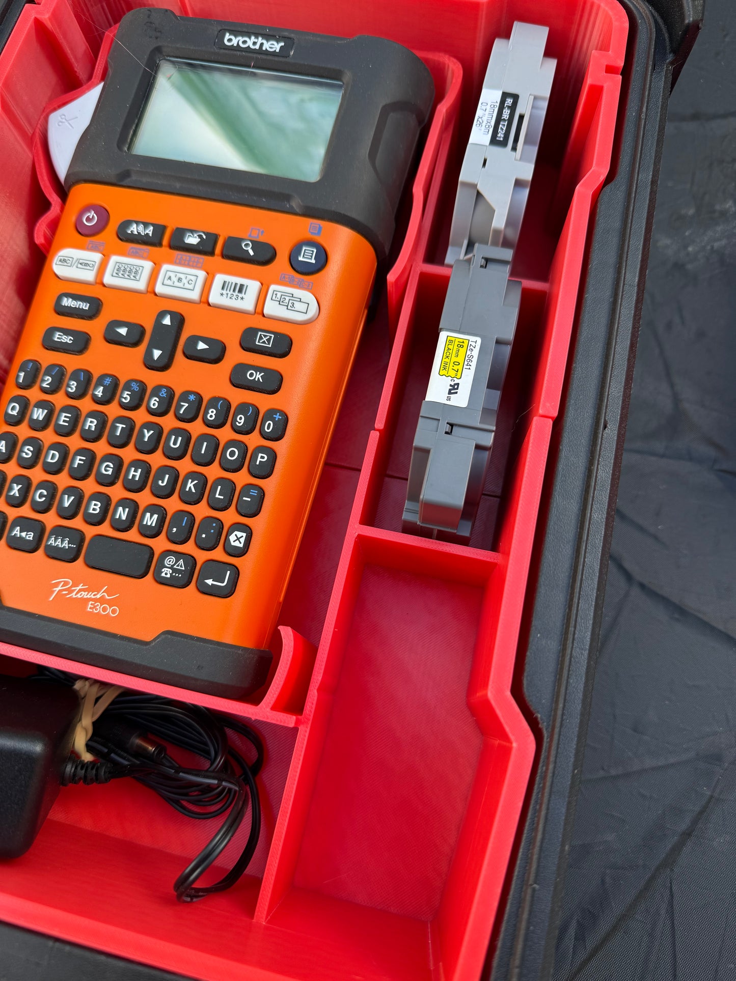 Milwaukee Packout Compact Organiser Insert For the Brother PT-E300VP Label Printer