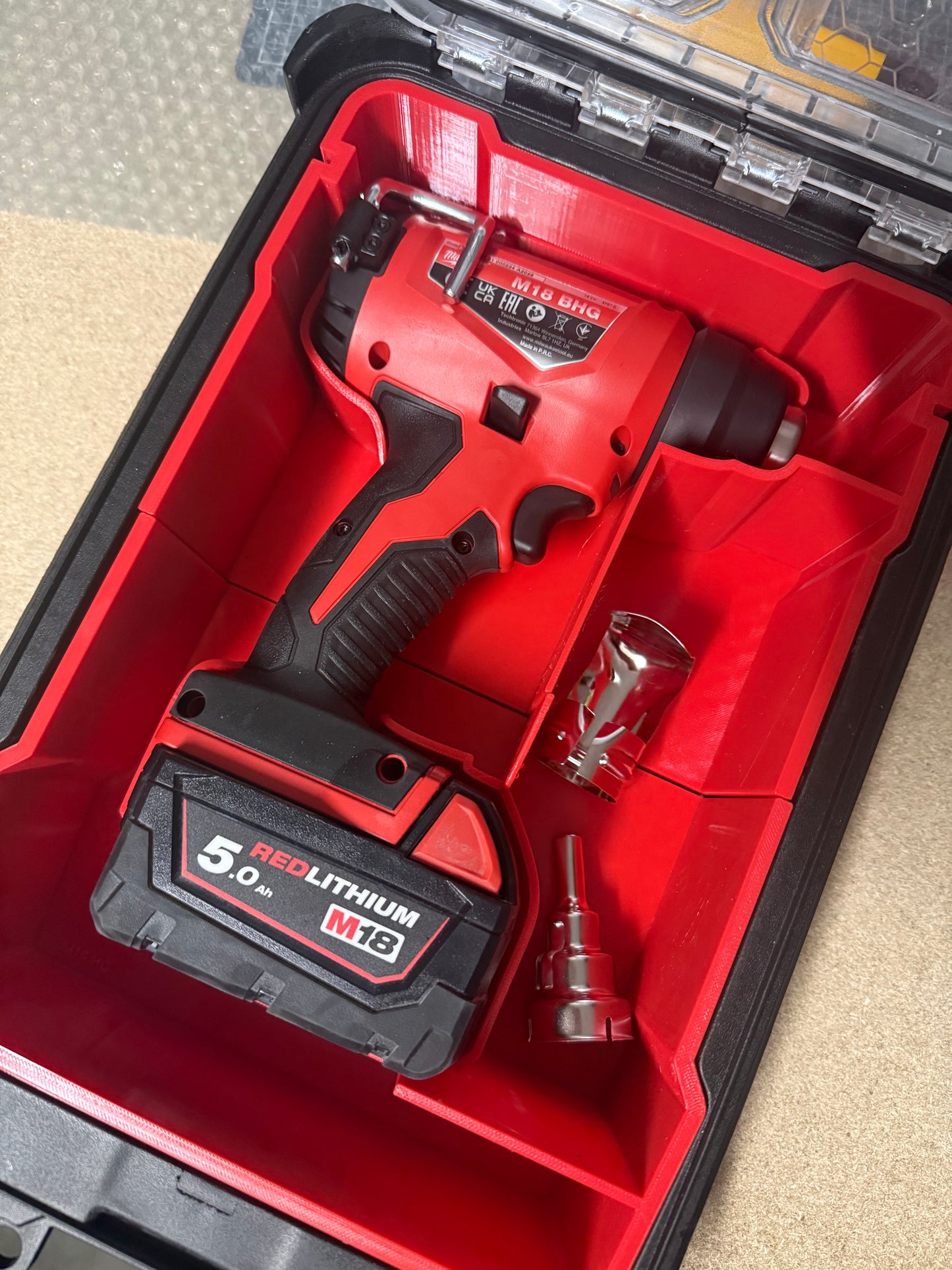 Insert Compatible with the Packout Compact Organiser for the M18 BHG Milwaukee Heat Gun