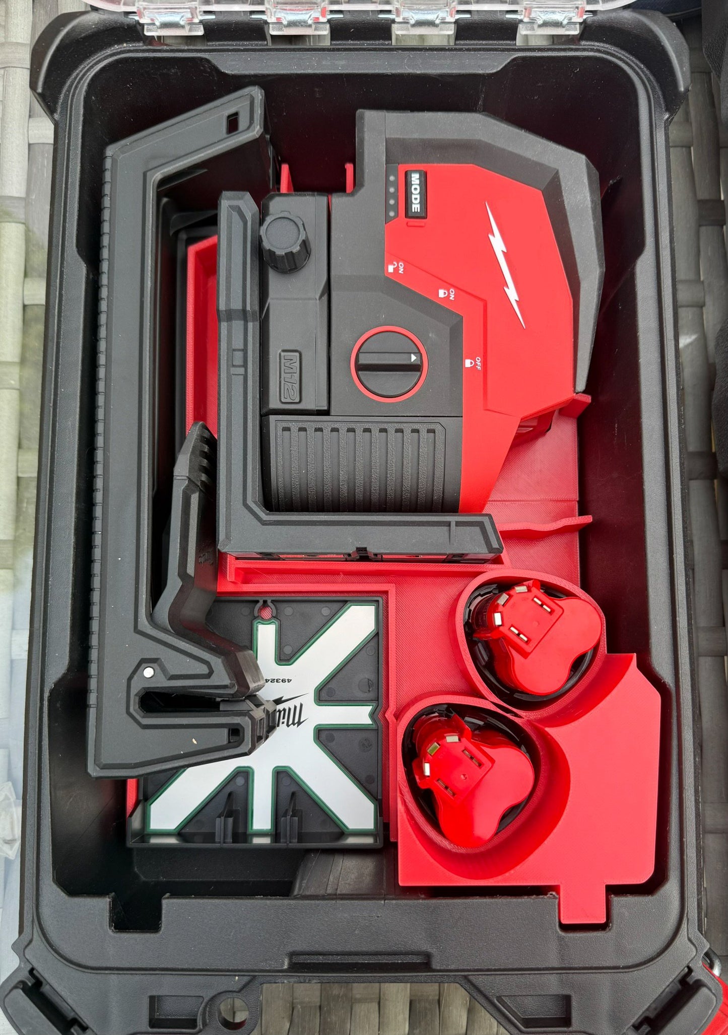 Milwaukee Packout Compact Organiser INSERT Compatible with M12CLLP-0C Laser Level